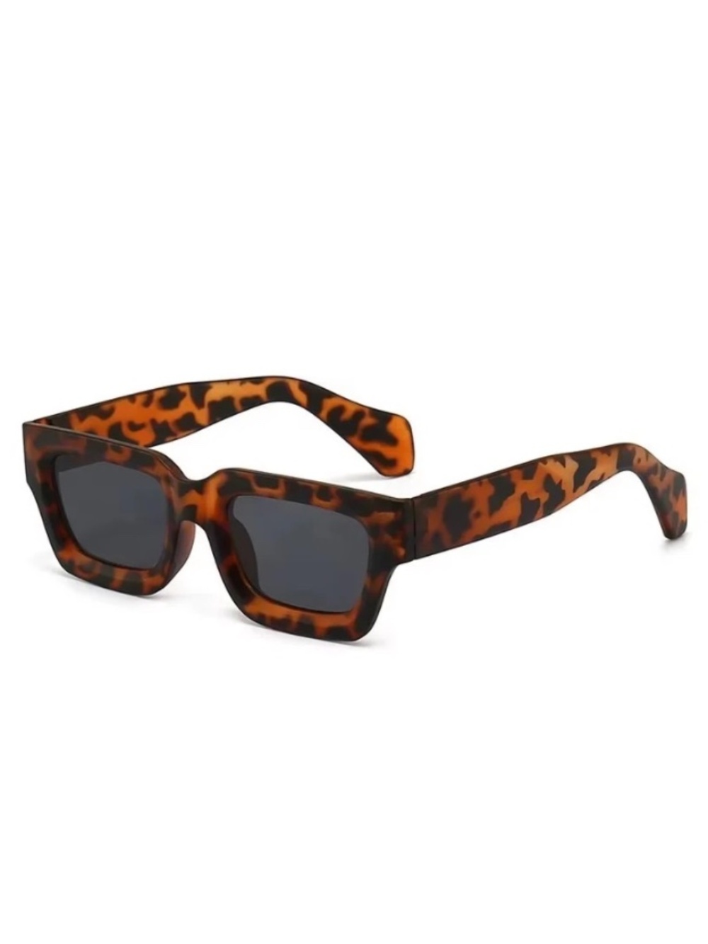 Unisex Bold Rectangular Brown Tortoiseshell Sunglasses= 100% Brand New